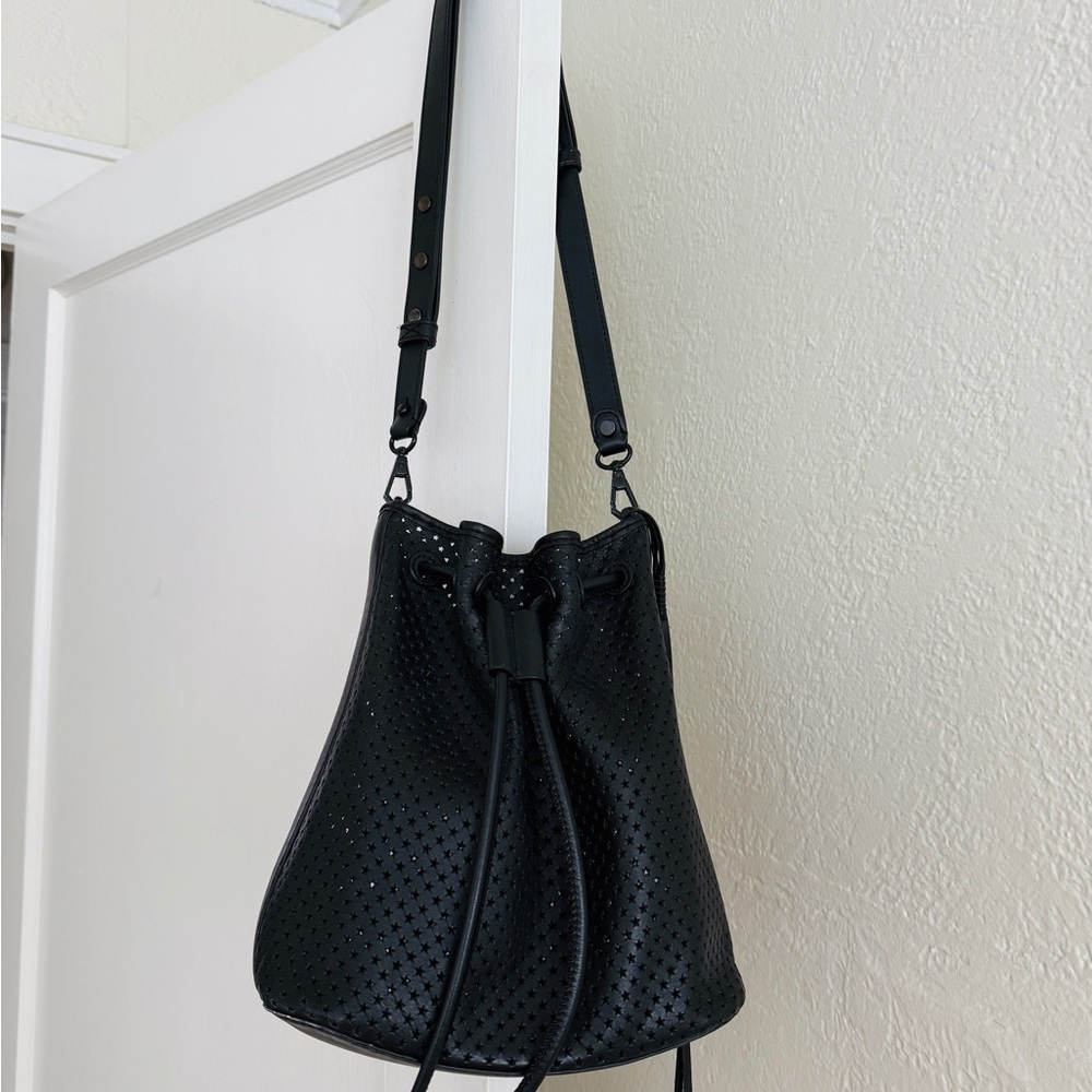 Rebecca Minkoff Black Shoulder Bag with Drawstring Closure